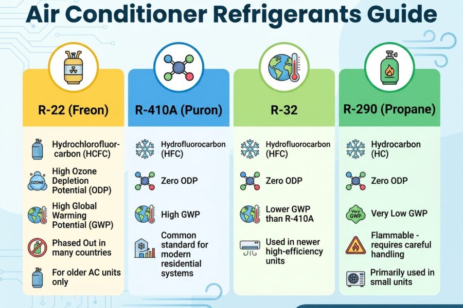 Air Conditioner Refrigerants Guide