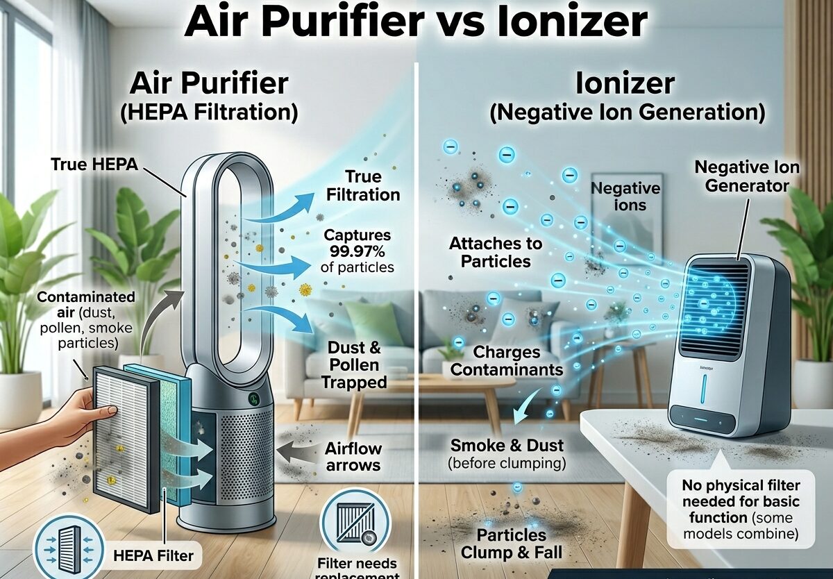 Air Purifier vs Ionizer