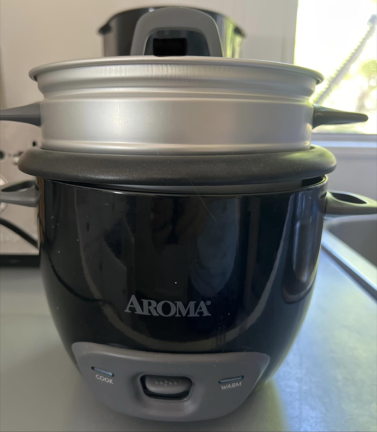 AROMA Rice Cooker, 3-Cup (Uncooked) / 6-Cup (Cooked), Steamer, Small Rice Cooker, Oatmeal Cooker, Soup Maker, Auto Keep Warm, 1.5 Qt, White, ARC-743-1NG customer photo 2
