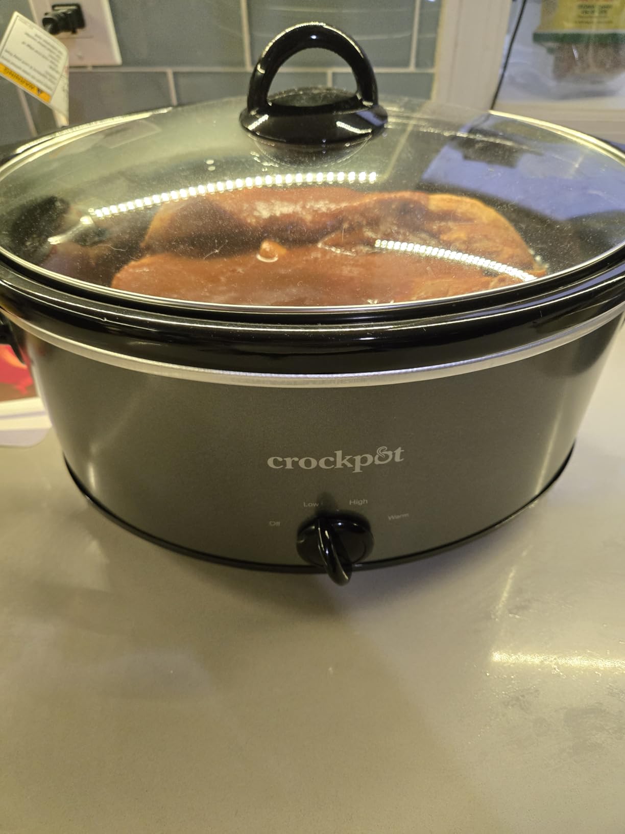 Crock-Pot 8-Quart Manual Slow Cooker, XL Family Size Serves 10+ People, Removable Stoneware with Warming Setting, Dishwasher Safe for Easy Cleanup, Red customer photo 1