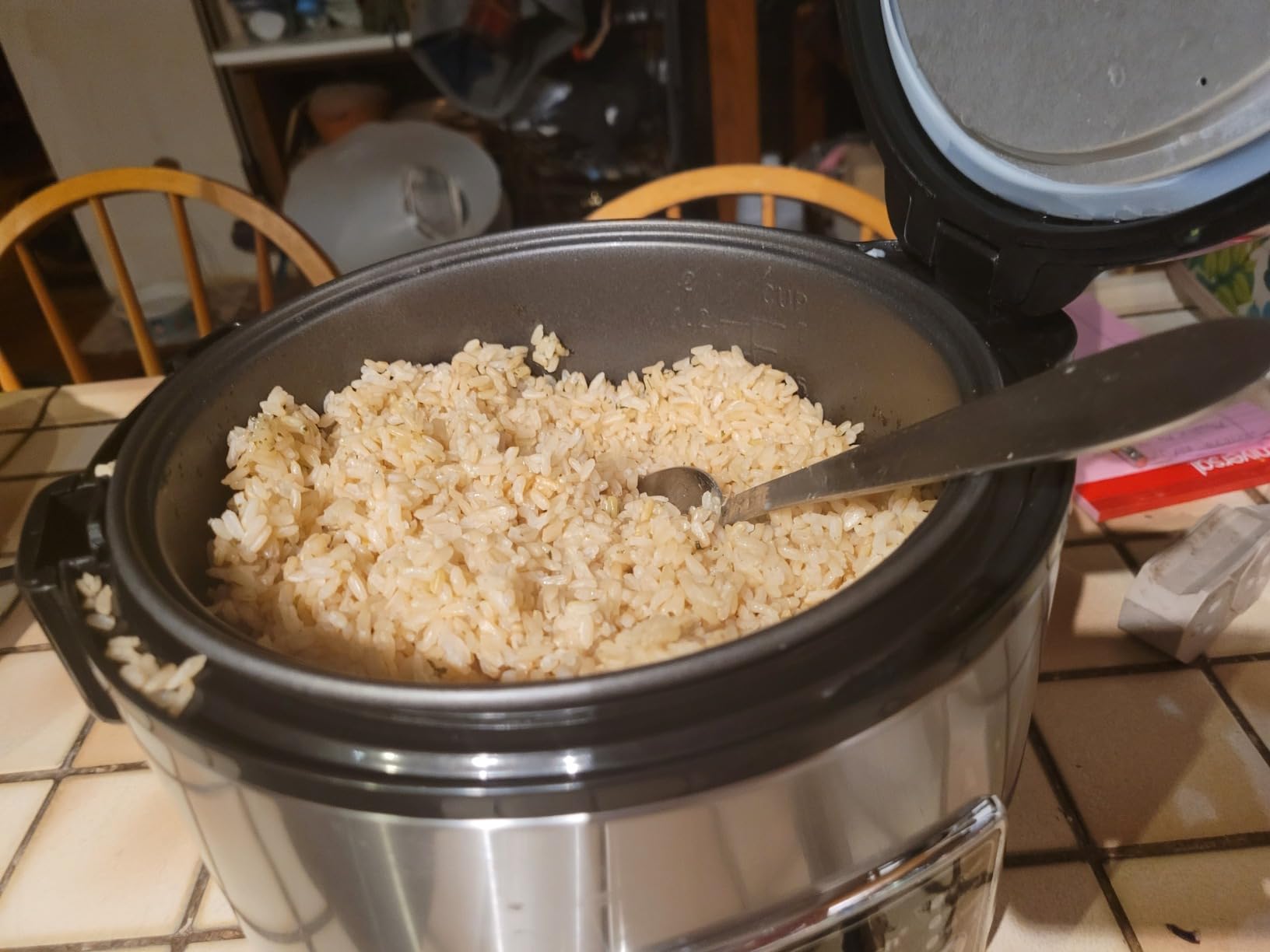 Hamilton Beach Digital Programmable Rice Cooker & Food Steamer, 8 Cups Cooked (4 Uncooked), With Steam & Rinse Basket, Stainless Steel (37518) customer photo 2