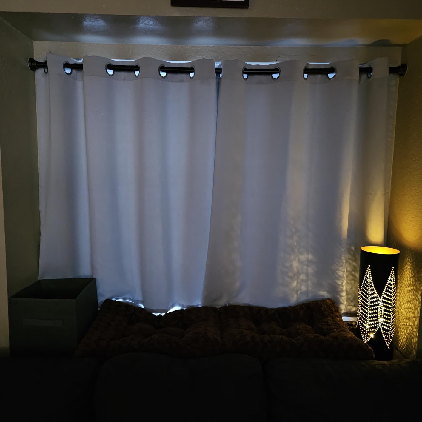 ChrisDowa Grommet Blackout Curtains for Bedroom and Living Room - 2 Panels Set Thermal Insulated Room Darkening Curtains (Dark Grey, 42 x 63 Inch) customer photo 2