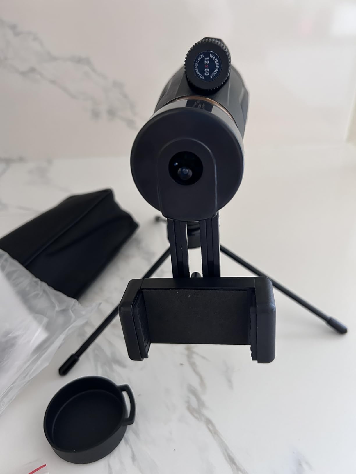 Birthday Gifts for Men Dad Husband Teen, 12x60 Monocular for Outdoor/Hiking | Unique Gifts for Fathers Day & Christmas, with Phone Adapter & Tripod, Gifts for Camping Birdwatching Travel Photography Hunt customer photo 1