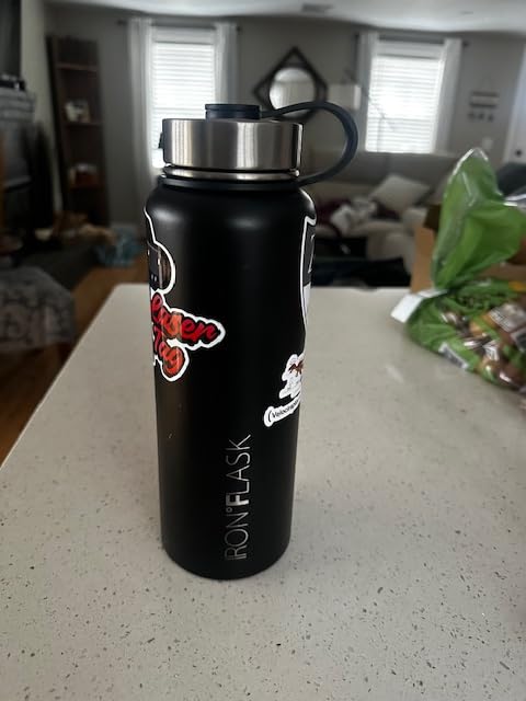 IRON °FLASK Camping & Hiking Hydration Flask with Straw, Wide Mouth Insulated Stainless Steel Sports Water Bottle - 40 oz Twilight Blue customer photo 2