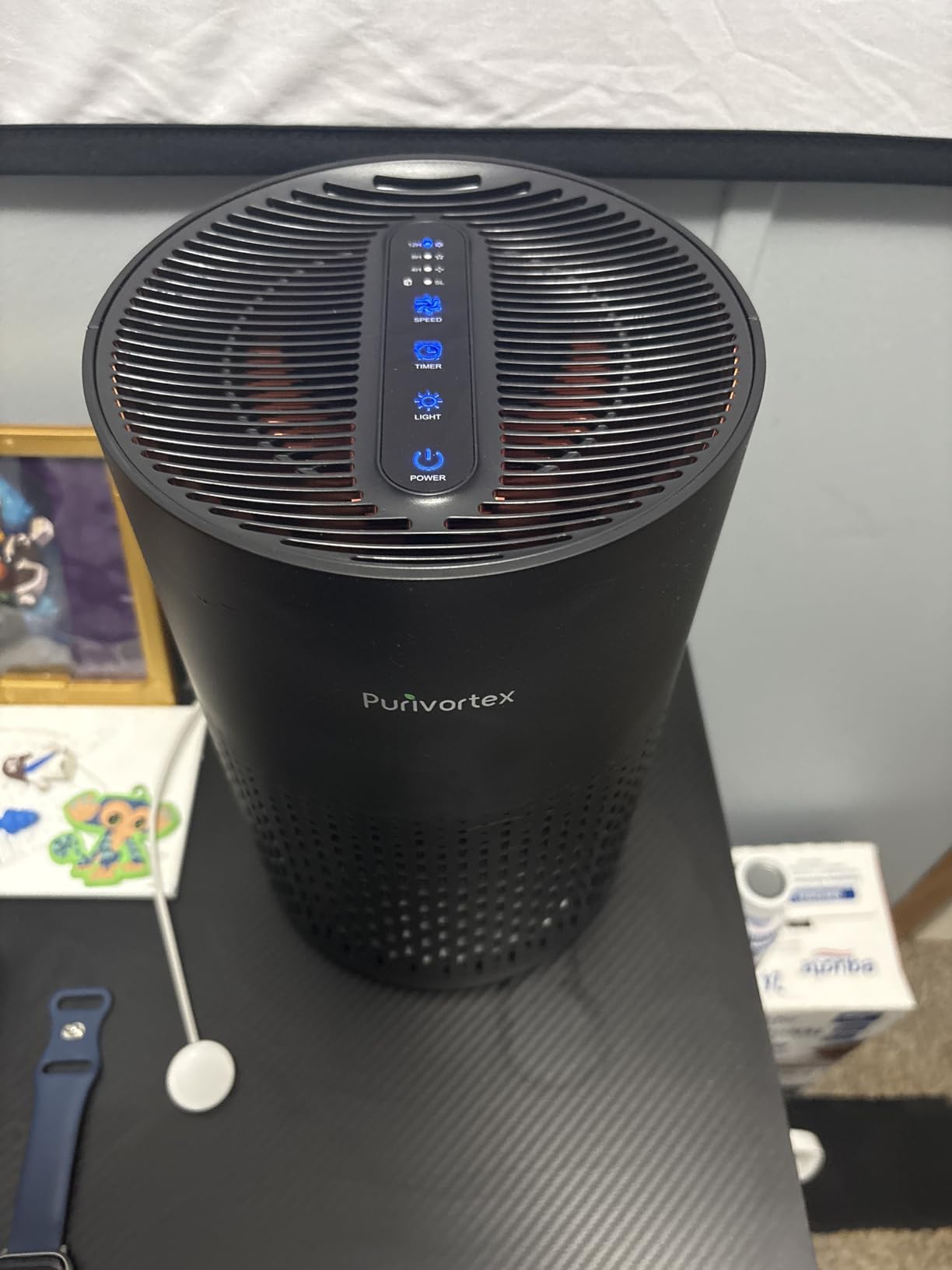 Purivortex Air Purifiers for Bedroom, Quiet Air Purifier with HEPA Filter for Pollen, Smoke, Dust, Pet Dander, Odor, Hair, Ozone Free, Covers Up to 880 Sq Ft, PX500 Black customer photo 1