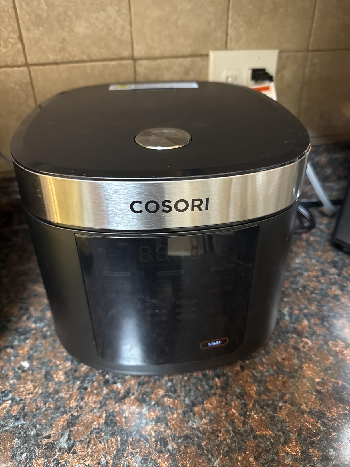 Cosori Rice Cooker 10 Cup, 24h Keep Warm, Non-stick Ceramic Inner Pot, 18 Functions Fuzzy Logic Rice Maker with Stainless Steel Steamer Basket, Saute, Slow Cooker, Black customer photo 1