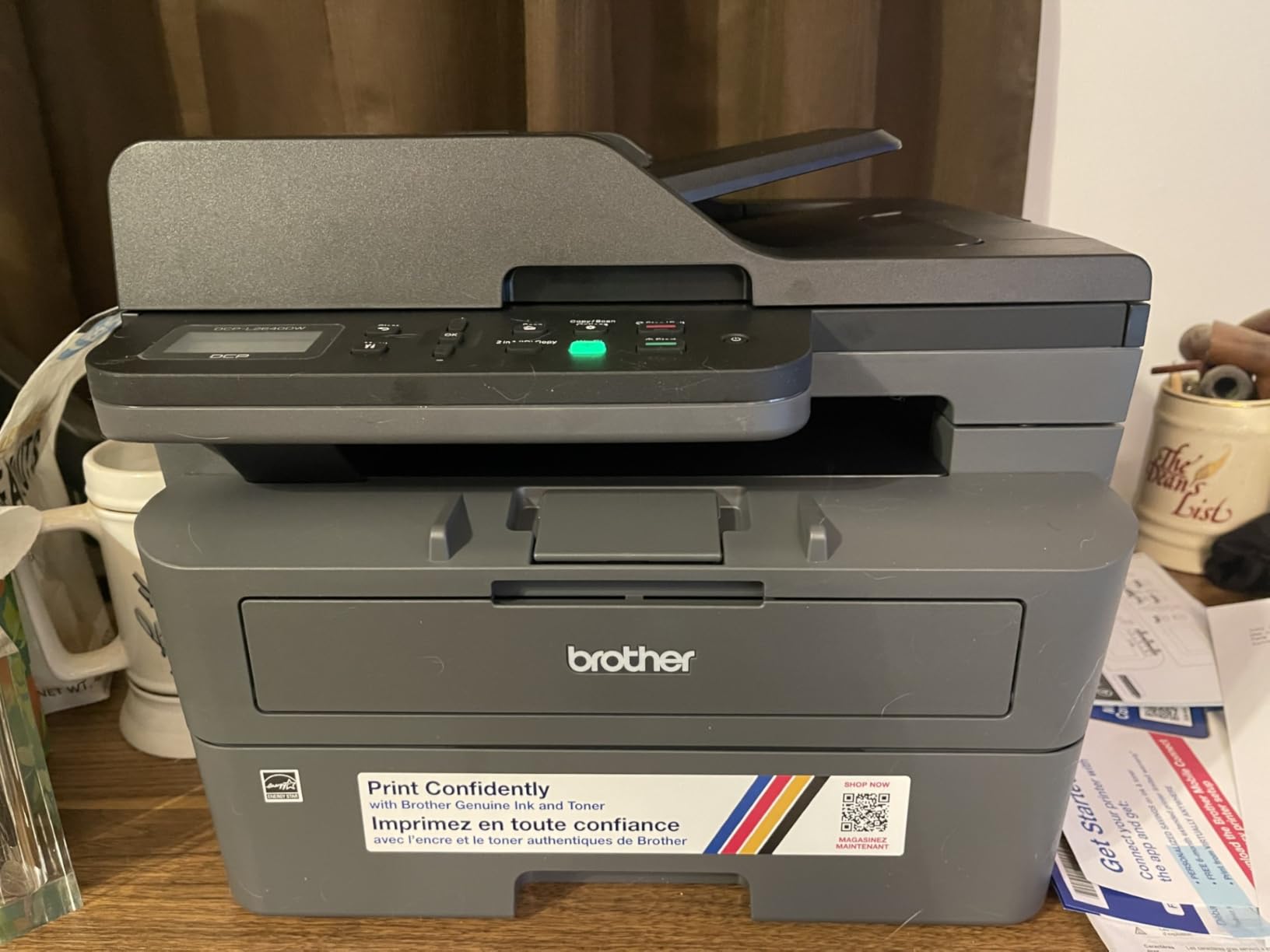 Brother DCP-L2640DW Wireless Compact Monochrome Multi-Function Laser Printer with Copy and Scan, Duplex, Mobile, Works with Alexa customer photo 1