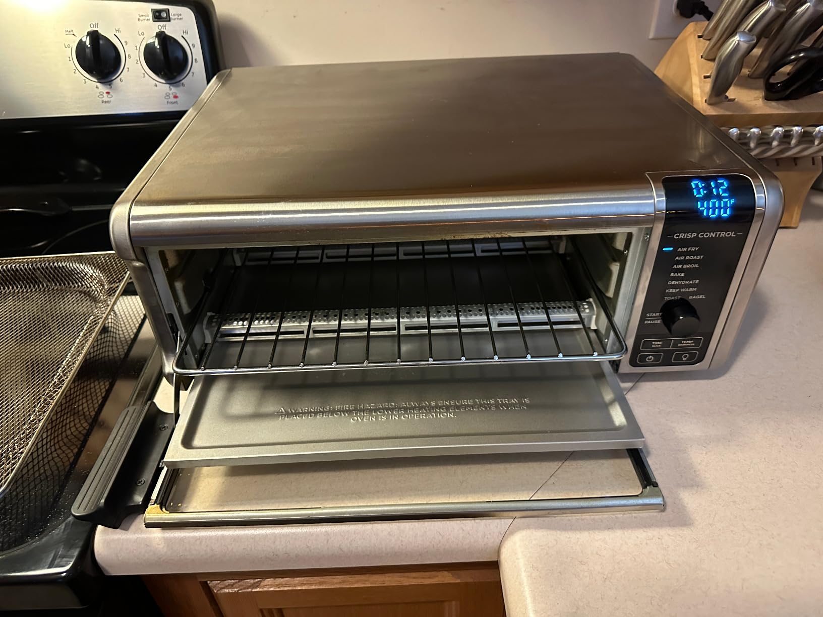 Ninja Air Fryer Toaster Oven Combo | 8-in-1 Functionality | Flip Up & Away for Storage Space | Air Fry Basket, Sheet Pan, Wire Rack & Removable Crumb Tray | 1800 Watt | Stainless Steel | SP151 customer photo 1