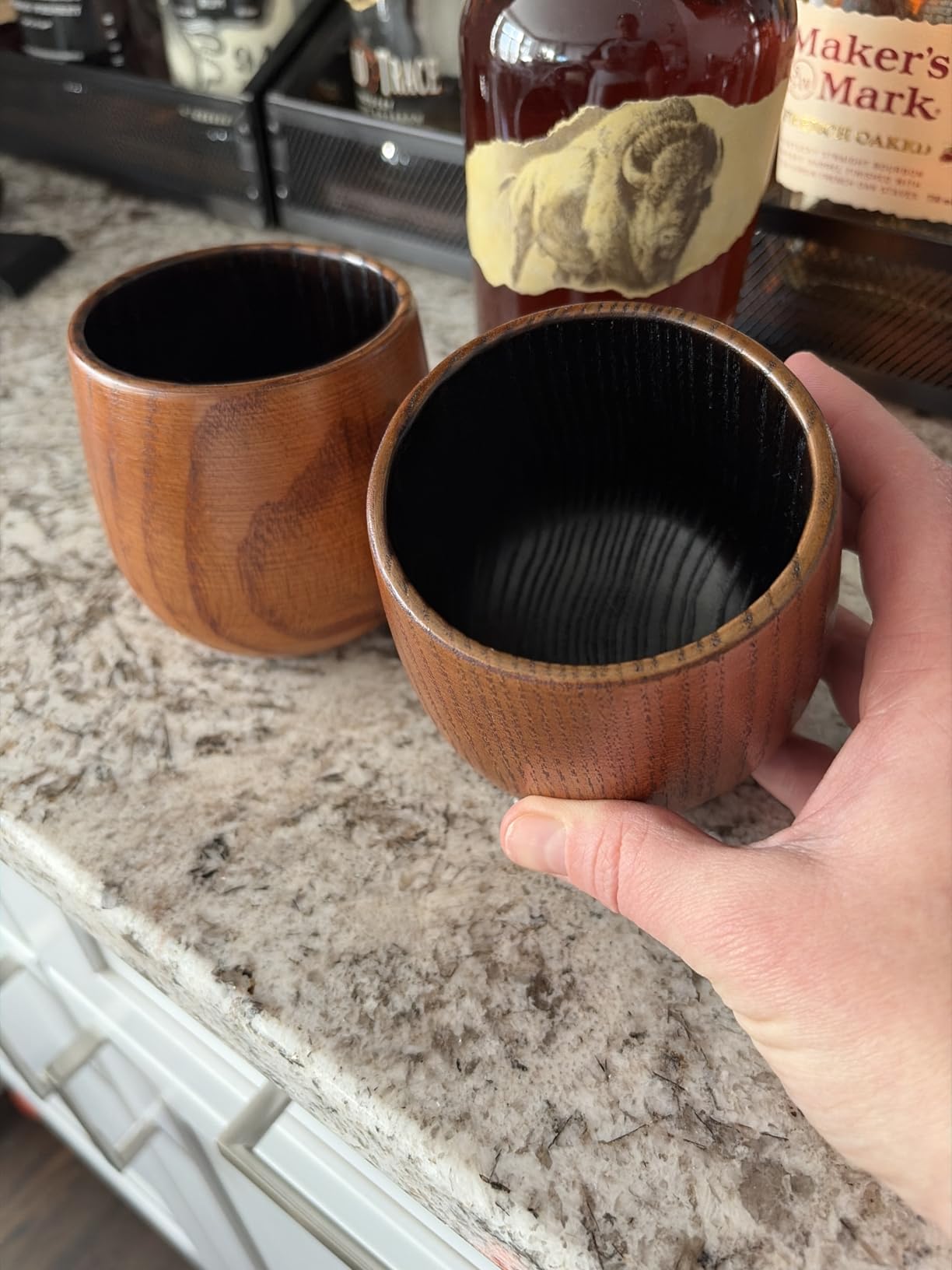 Oaksip The Original Charred Wooden Bourbon Drinking Glass | Charred Old Fashioned Glass | Bourbon Gifts for Men, Dad, or Brother | Whiskey Gifts customer photo 2