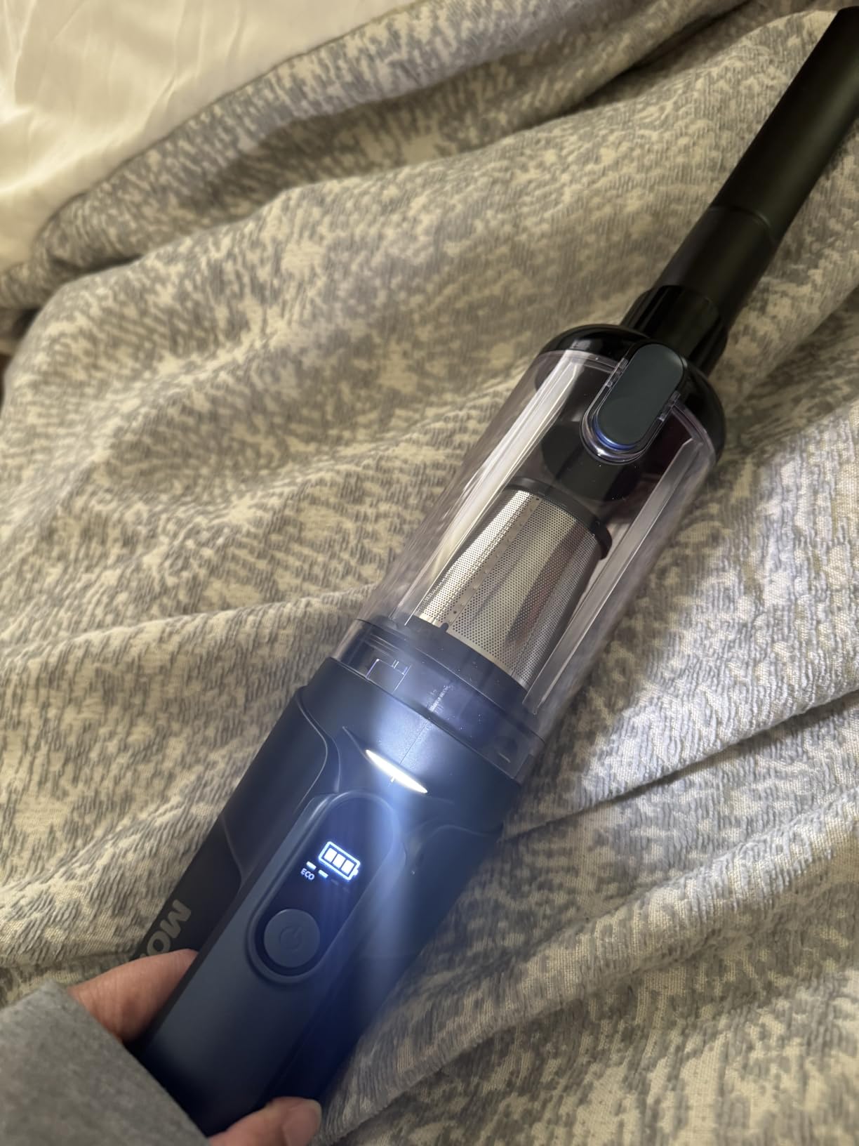 MONOZEL Car Vacuum Portable Cordless, 18000Pa 2 in 1 Vacuum Cleaner & Air Duster, 130W Brushless Motor Handheld Vacuum Cordless with 7800mAh Battery, LED Light, Multi-Nozzles for Car, Home, Office, Pet customer photo 1