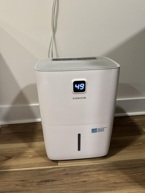 2,500 Sq. Ft. Energy Star 2025 Dehumidifier for Home & Basement, Ideal for Bedroom with Ultra Quiet 36 dB, 0.39-Gallon Water Tank with Drain Hose, 4 Pre-Set Modes, Auto Defrost, Timer customer photo 2
