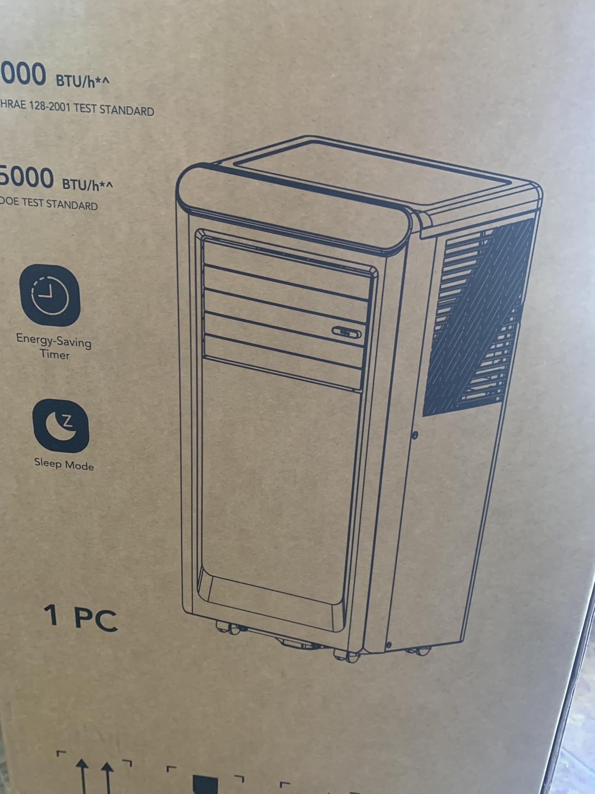 Garvee 8000 BTU Portable Air Conditioner,Up to 350 Sq.Ft. Remote Control 48dB Portable AC Unit, Dehumidifier, Fan, Sleep, 24H Timer&Installation Kit, DOE Certified, Ceer 6.2,White+White Panel customer photo 1