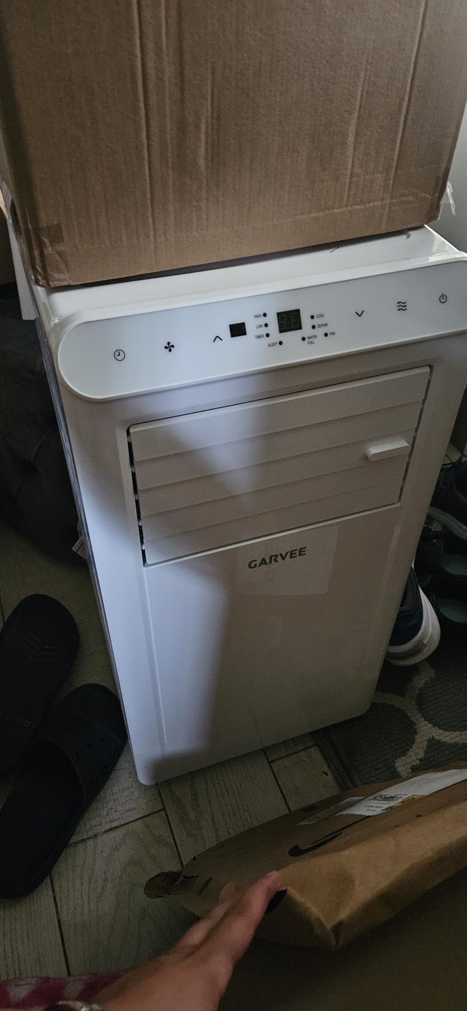 Garvee 8000 BTU Portable Air Conditioner,Up to 350 Sq.Ft. Remote Control 48dB Portable AC Unit, Dehumidifier, Fan, Sleep, 24H Timer&Installation Kit, DOE Certified, Ceer 6.2,White+White Panel customer photo 2