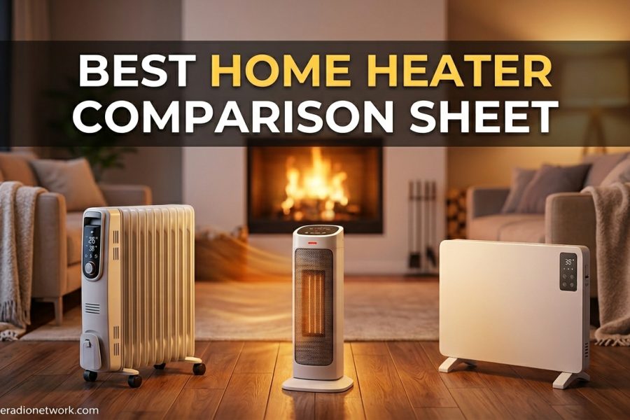 Best Home Heater Comparison Sheet