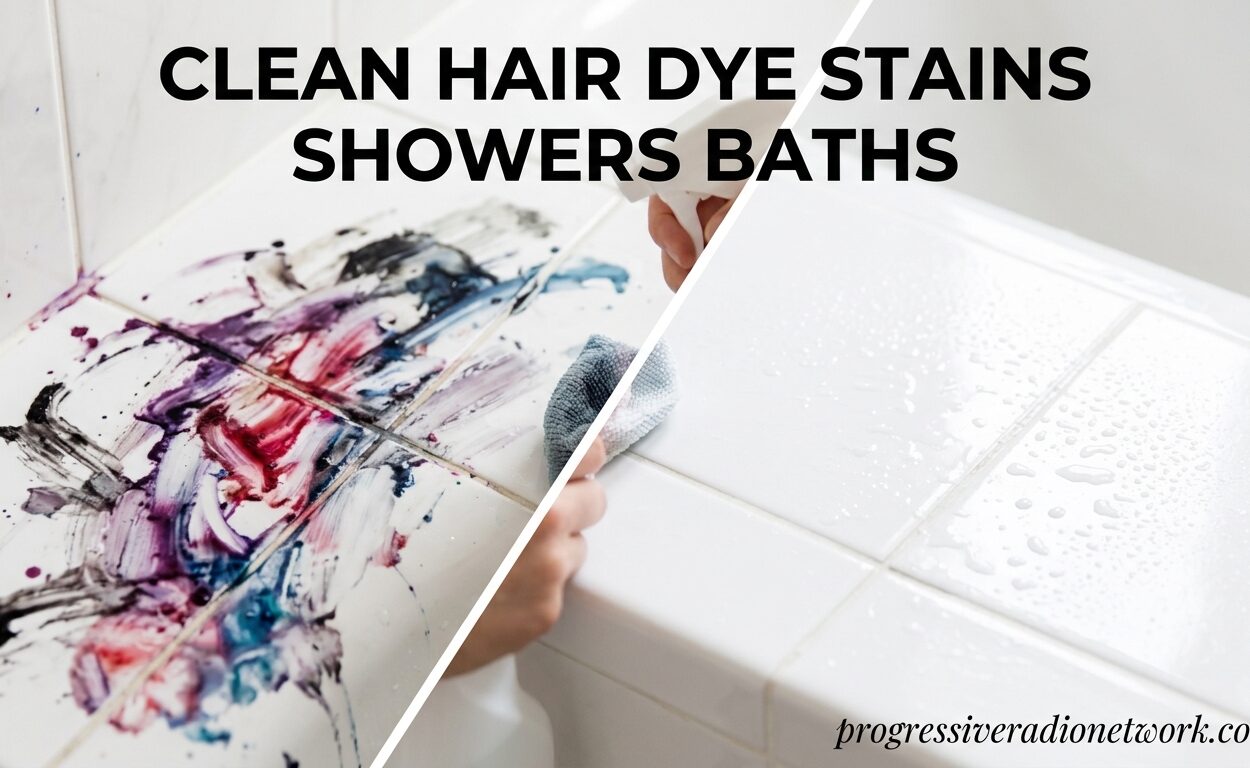 Clean Hair Dye Stains Showers Baths