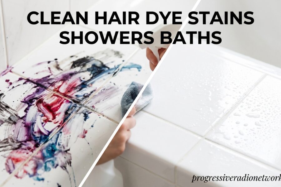 Clean Hair Dye Stains Showers Baths