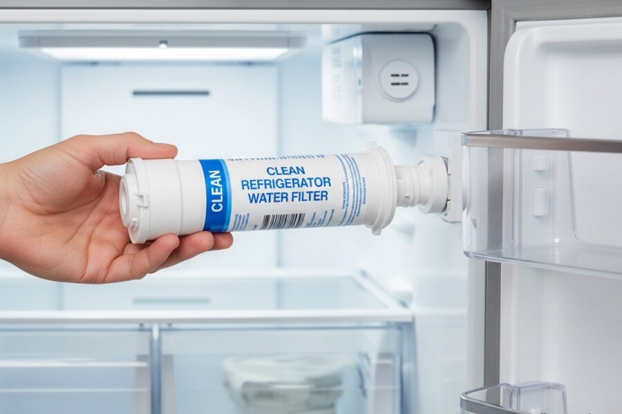 Clean Refrigerator Water Filter