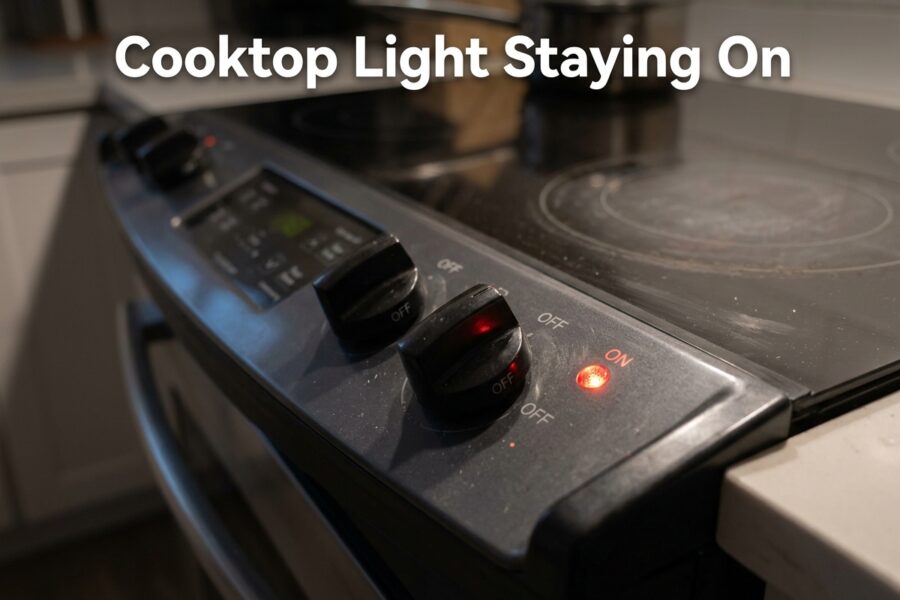 Cooktop Light Staying On