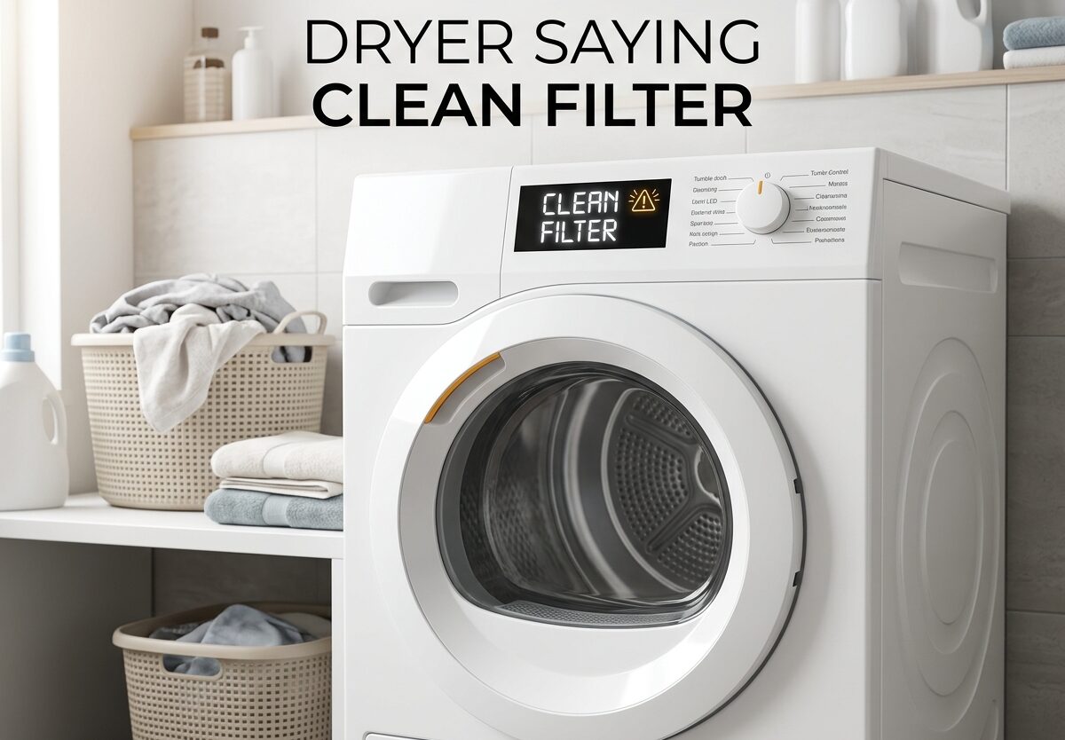 Dryer Saying Clean Filter
