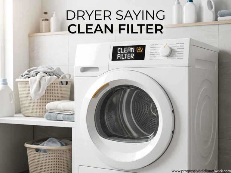Dryer Saying Clean Filter