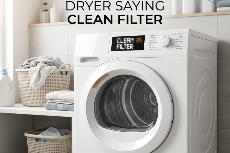 Dryer Saying Clean Filter