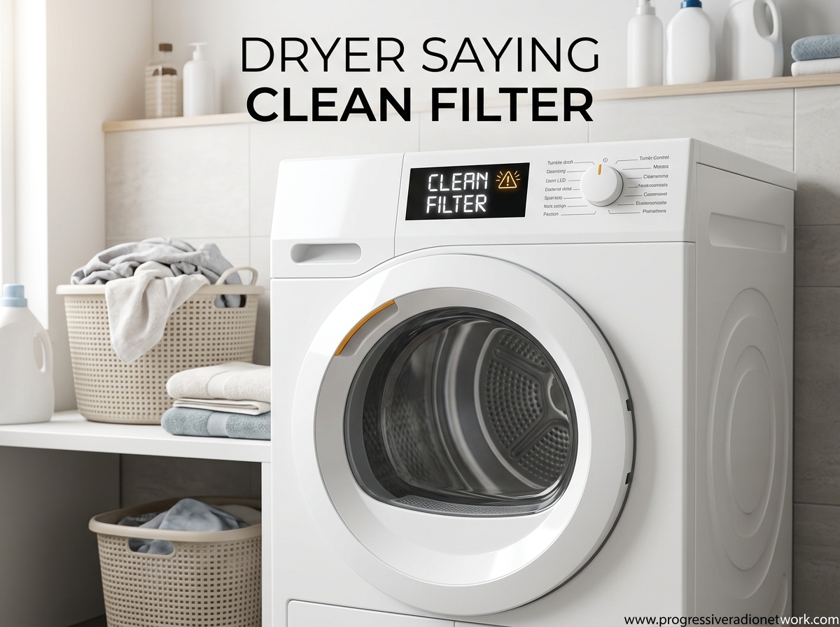Dryer Saying Clean Filter