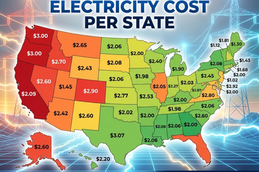 Electricity Cost Per State