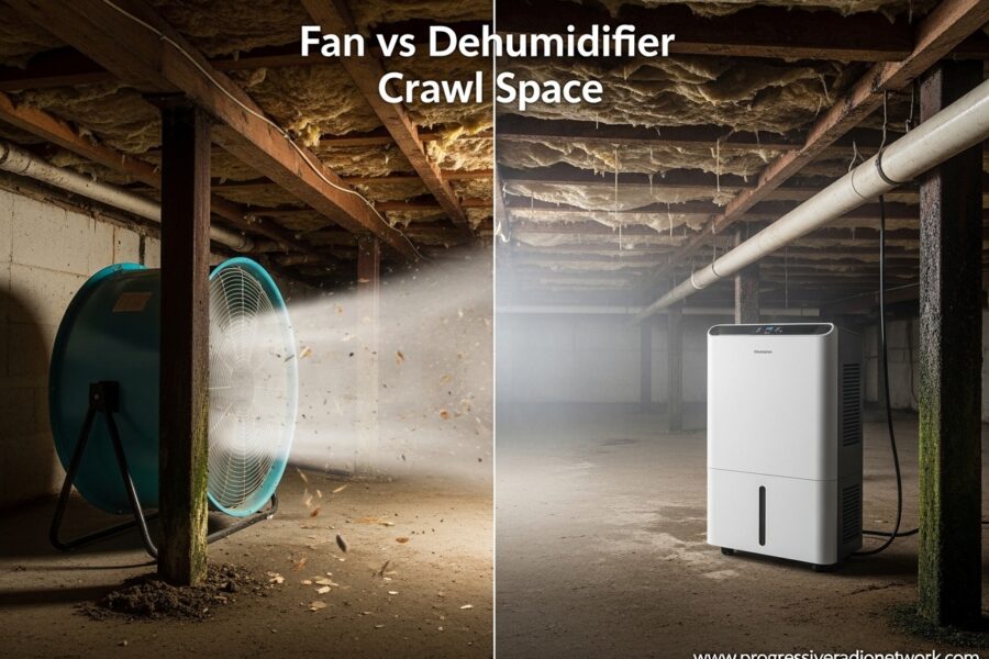 Fan vs Dehumidifier Crawl Space