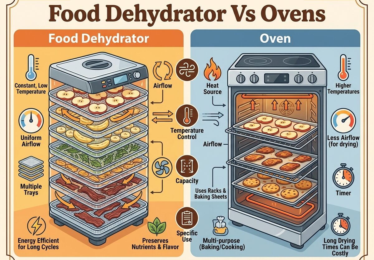 Food Dehydrator Vs Ovens