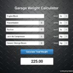 Garage Weight Calculator