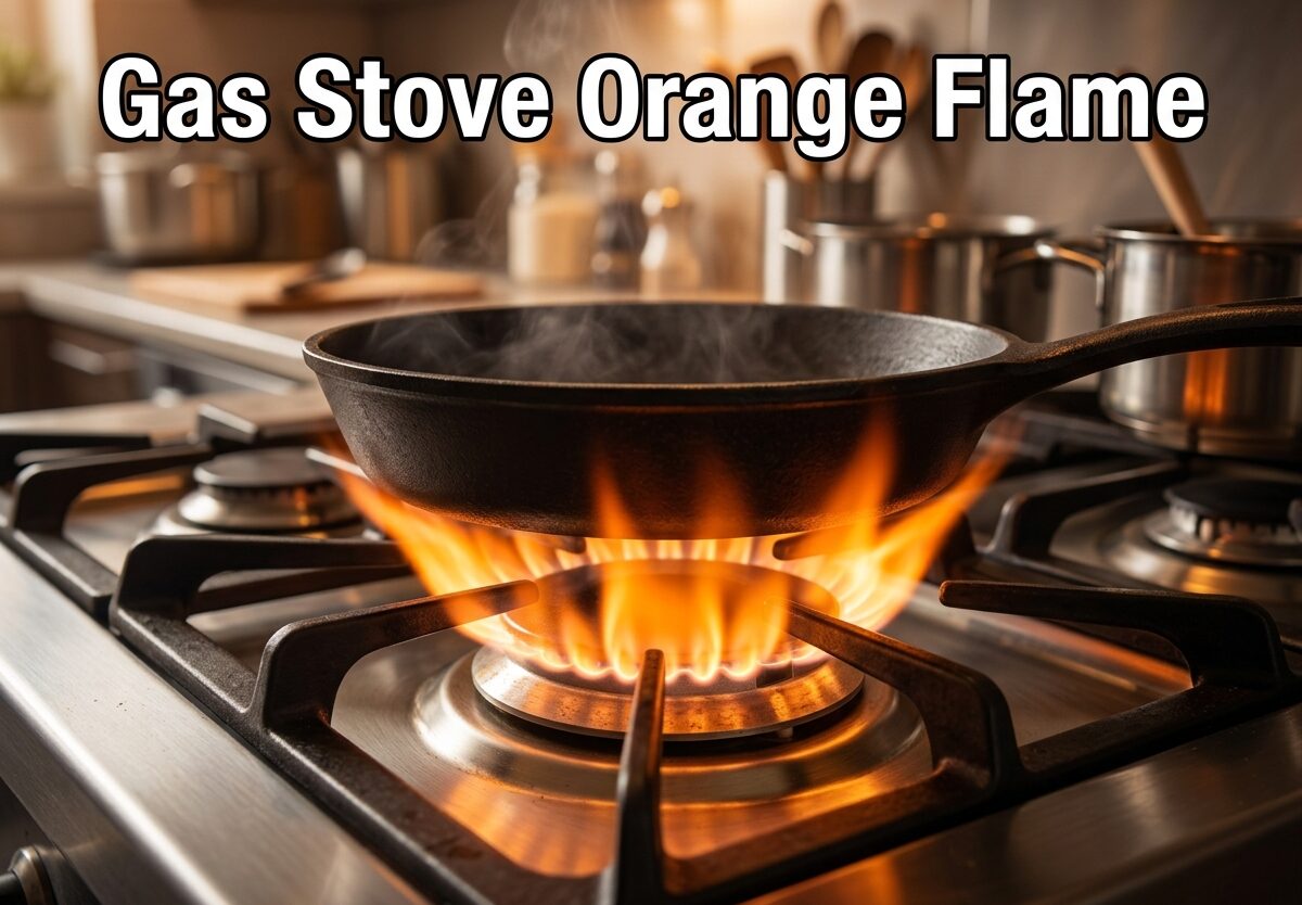 Gas Stove Orange Flame