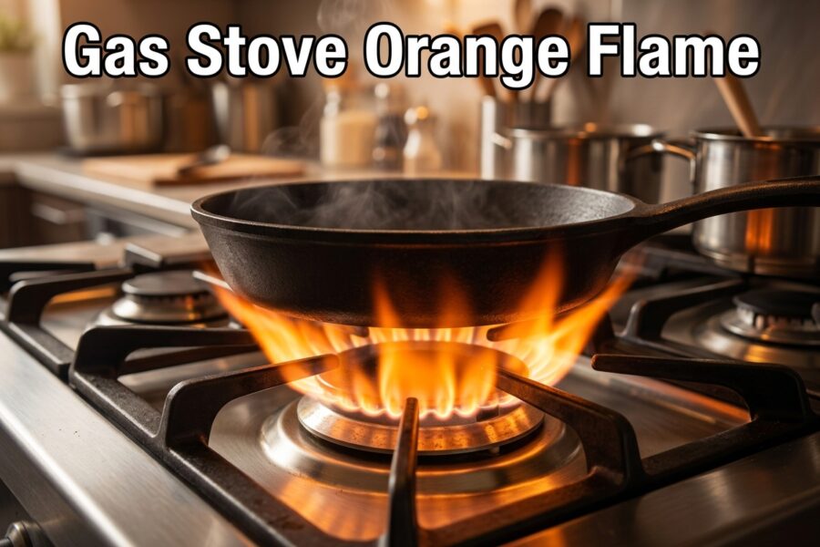 Gas Stove Orange Flame