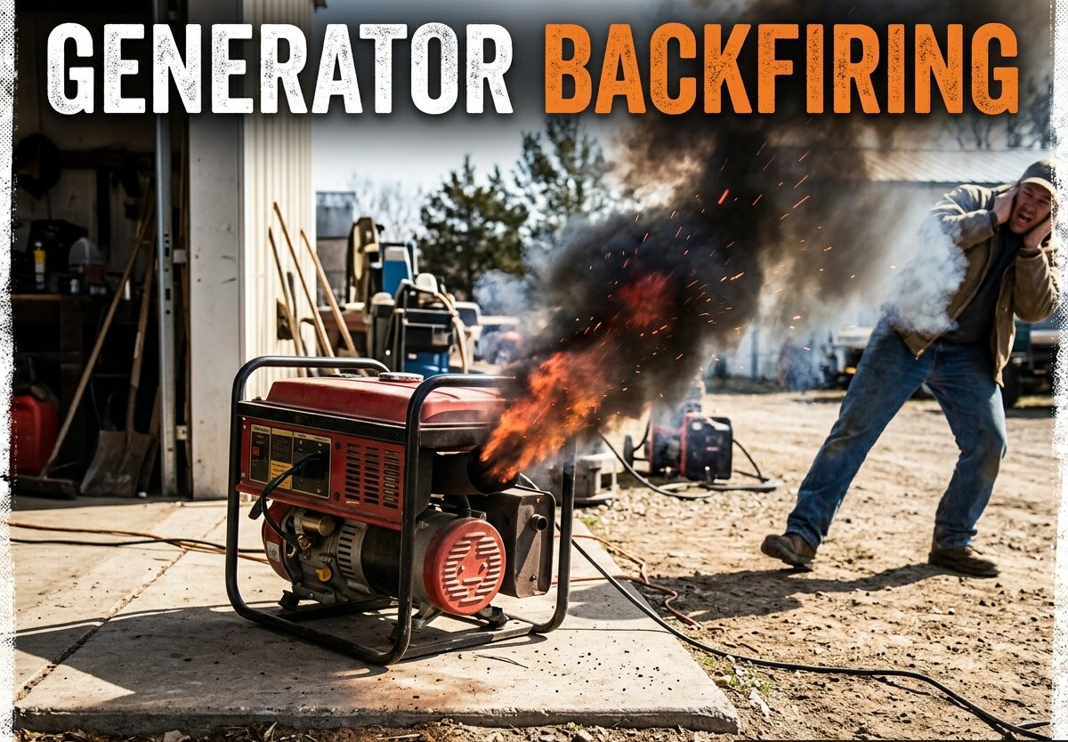 Generator Backfiring