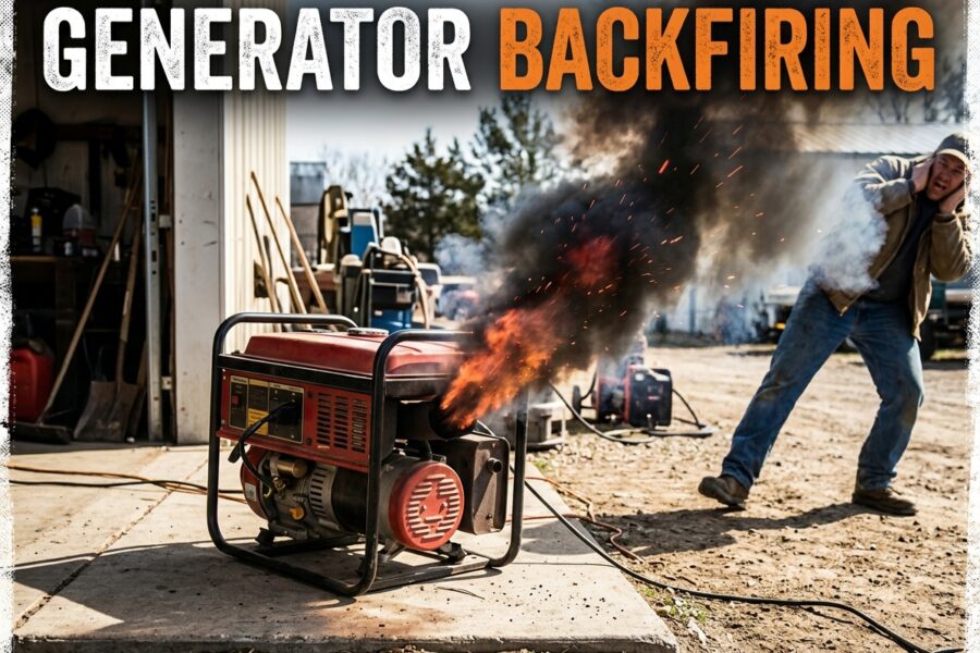 Generator Backfiring