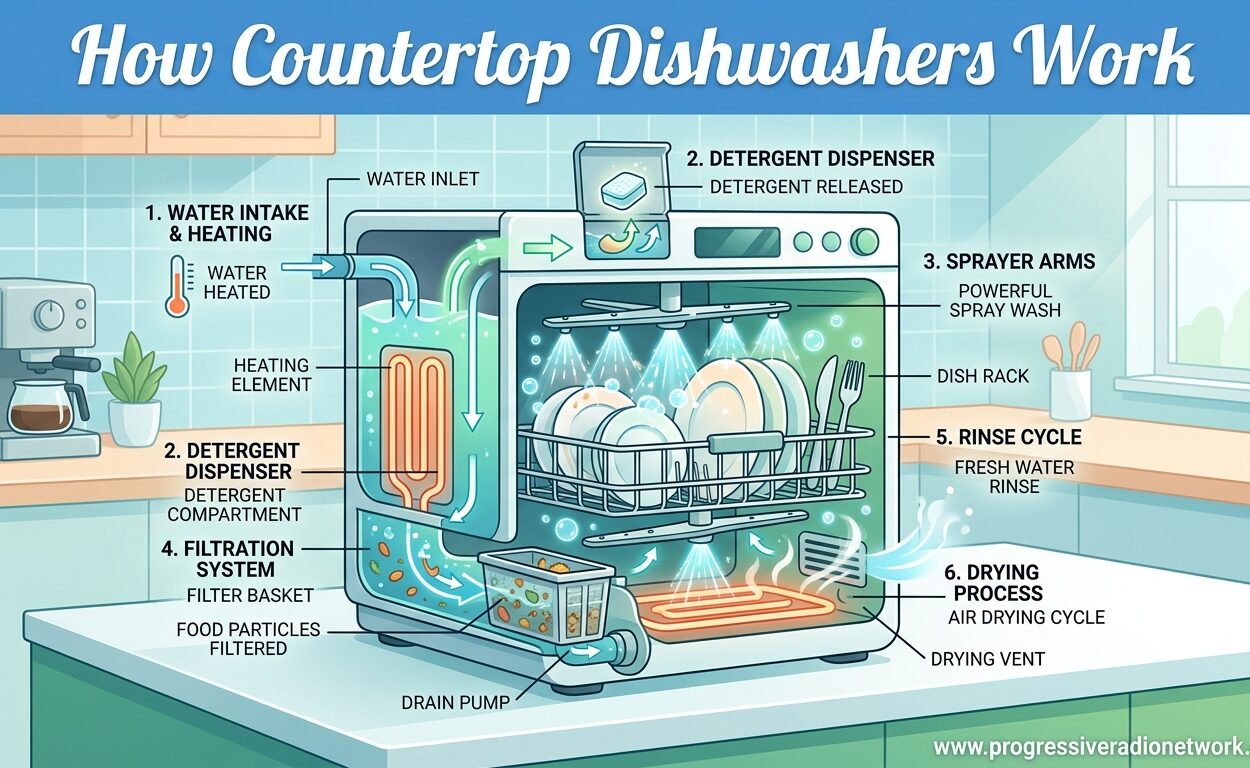 How Countertop Dishwashers Work