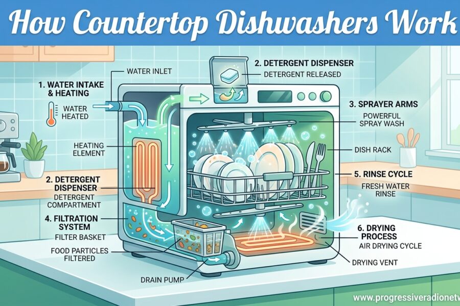 How Countertop Dishwashers Work