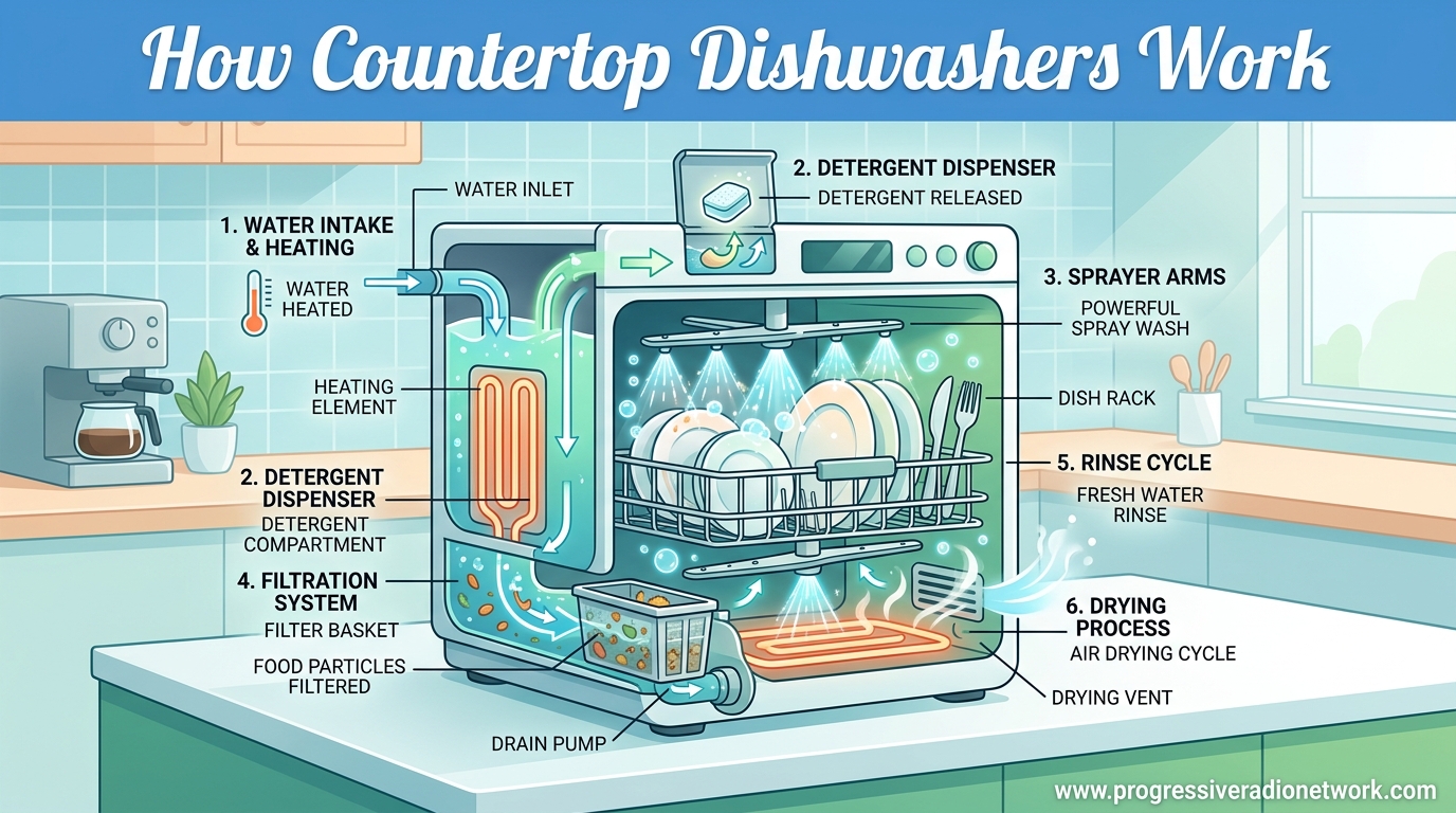 How Countertop Dishwashers Work