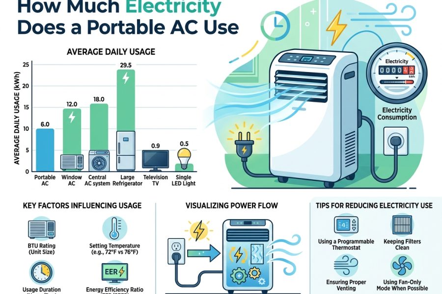 How Much Electricity Does a Portable AC Use