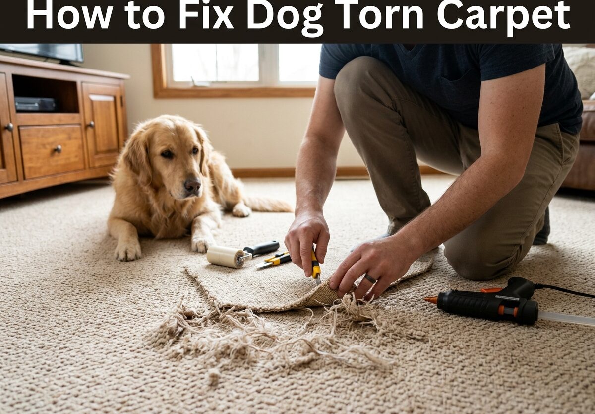 How to Fix Dog Torn Carpet