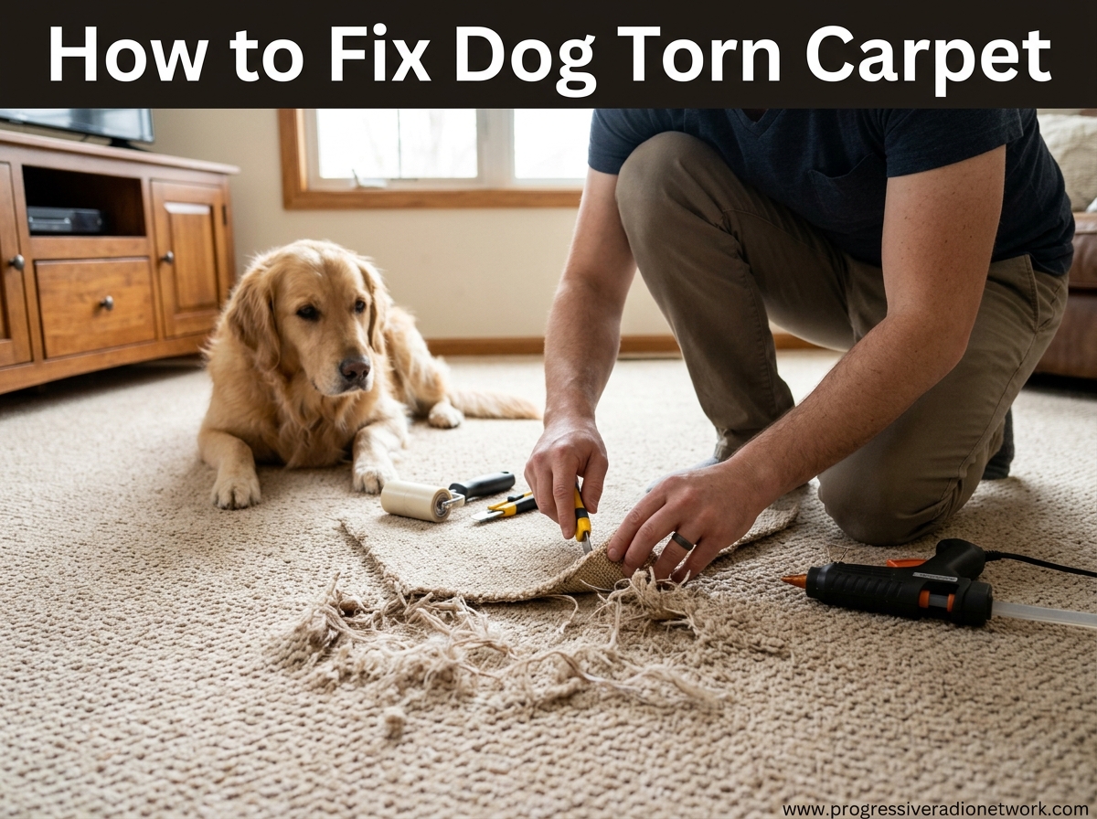 How to Fix Dog Torn Carpet