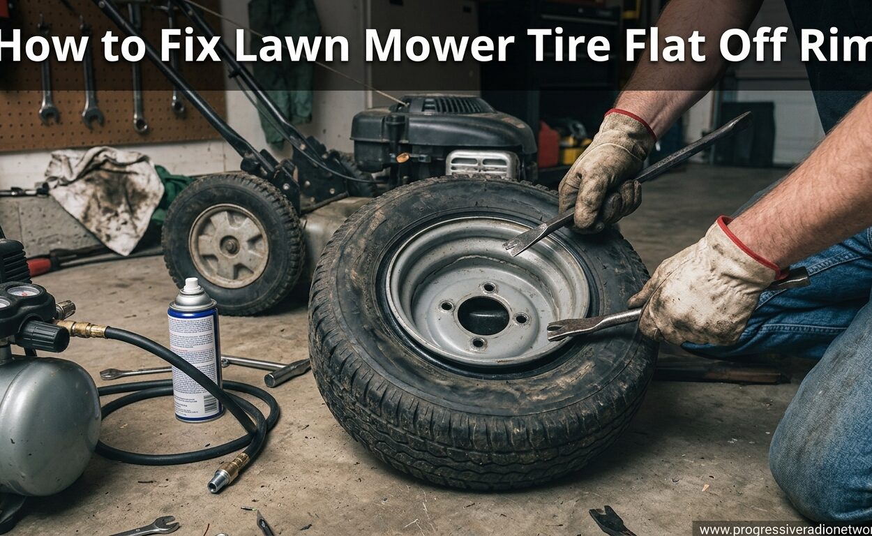 How to Fix Lawn Mower Tire Flat Off Rim