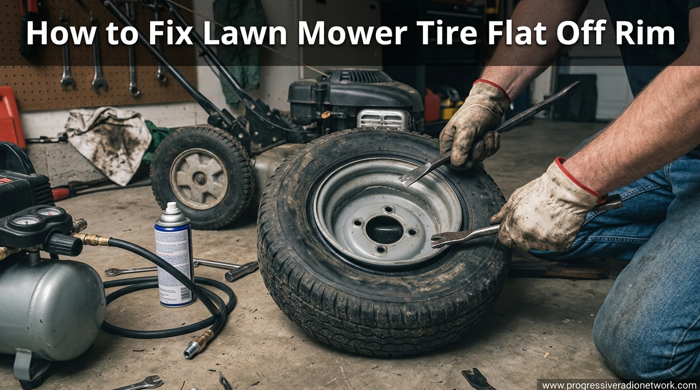 How to Fix Lawn Mower Tire Flat Off Rim