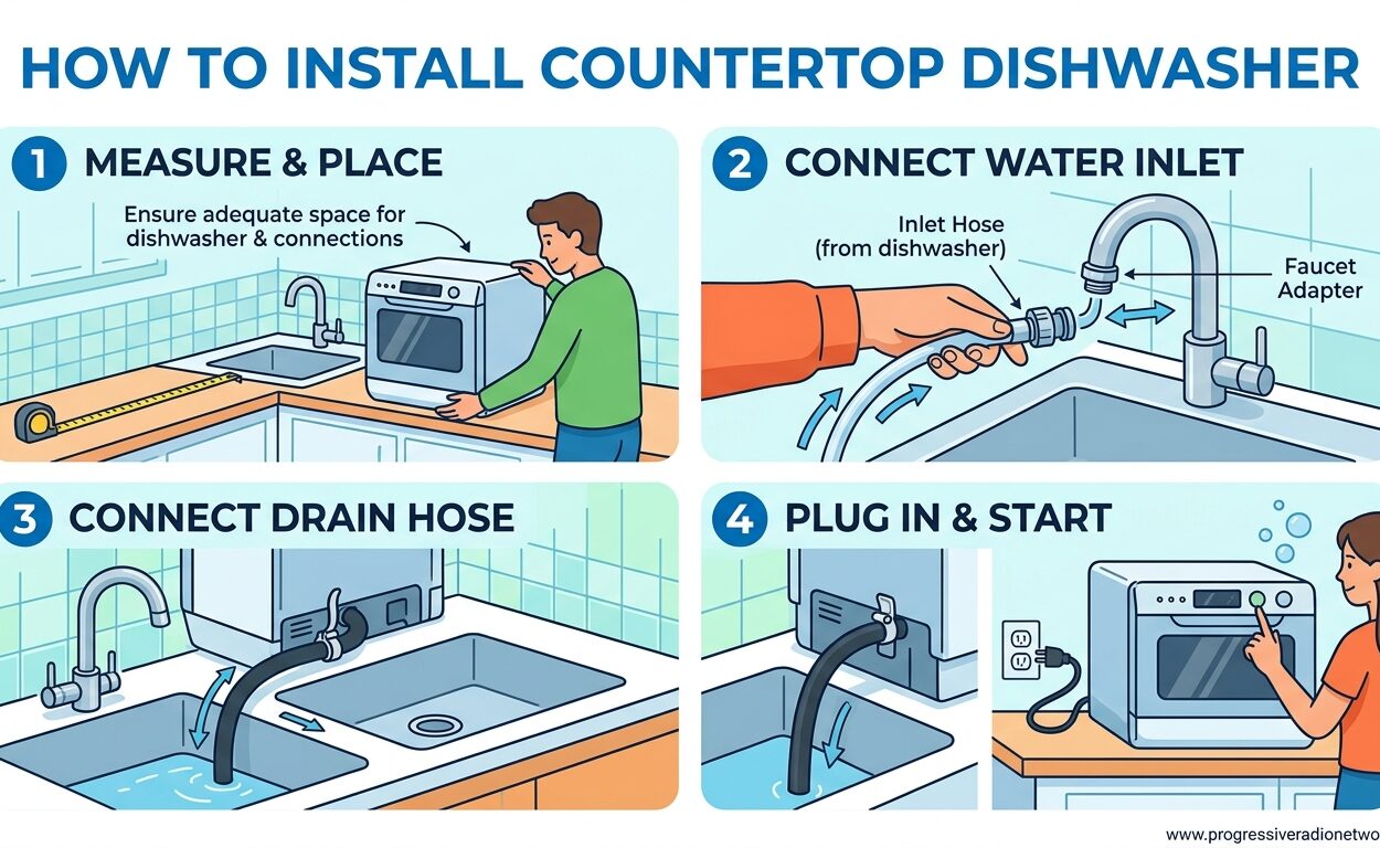 How to Install Countertop Dishwasher