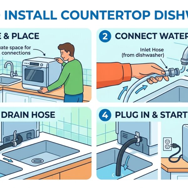 How to Install Countertop Dishwasher