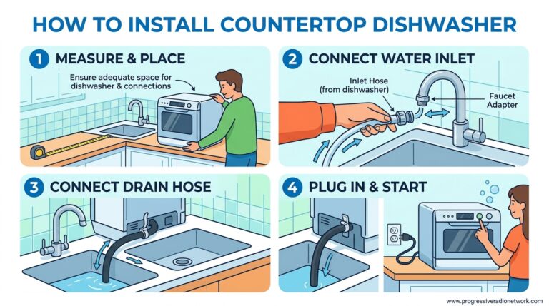 How to Install Countertop Dishwasher