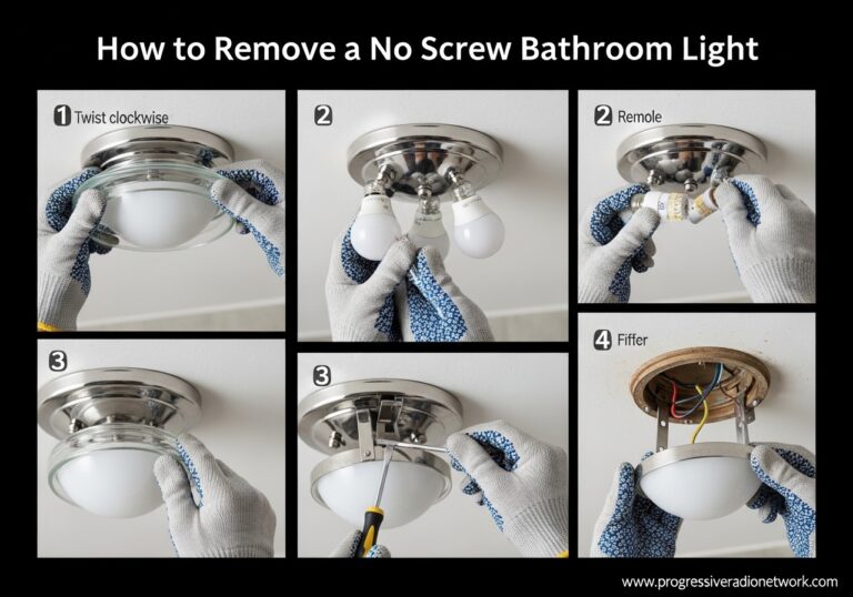How to Remove a No Screw Bathroom Light