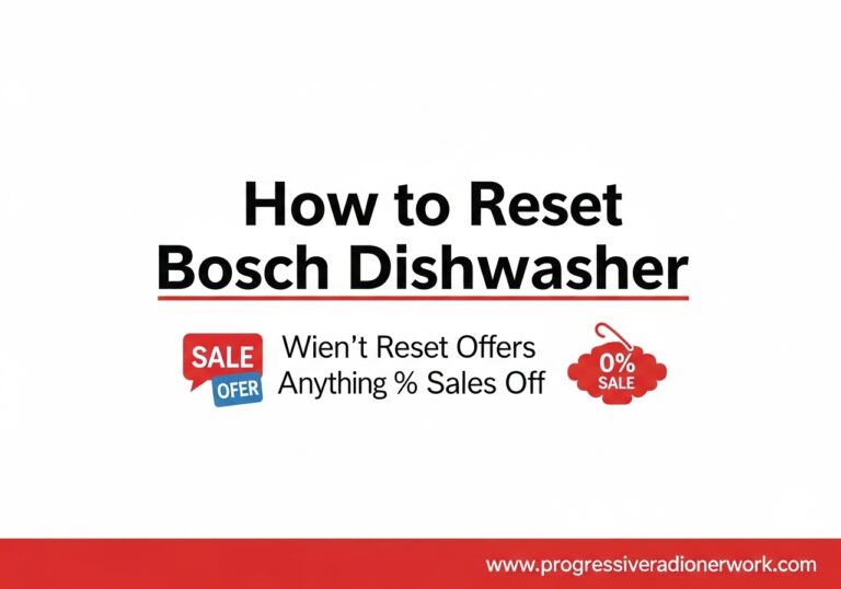 How to Reset Bosch Dishwasher
