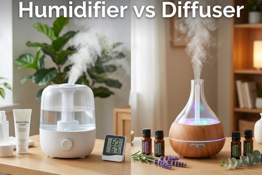 Humidifier vs Diffuser