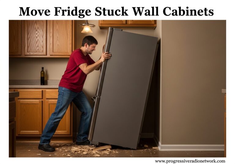 Move Fridge Stuck Wall Cabinets