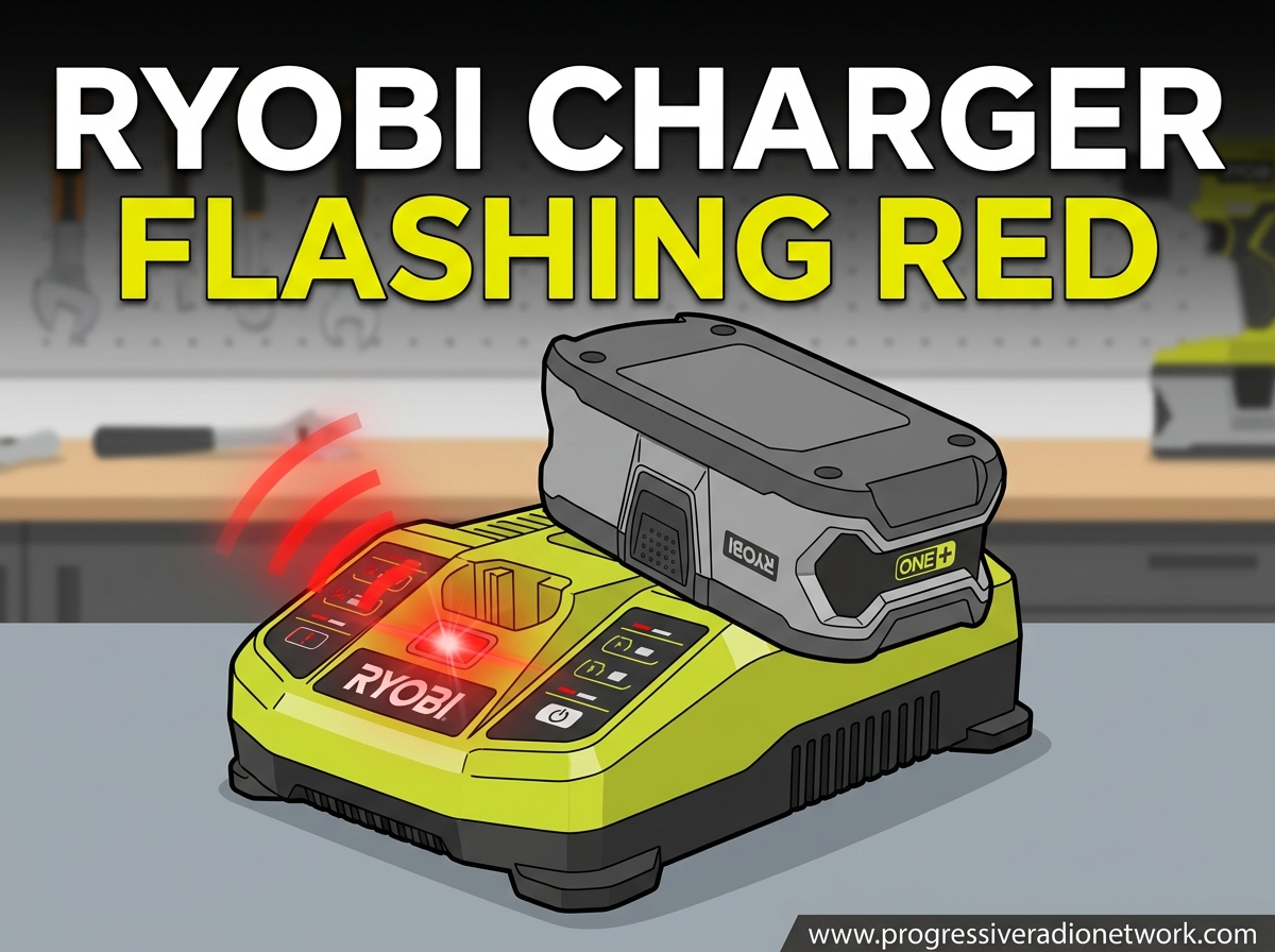 Ryobi Charger Flashing Red
